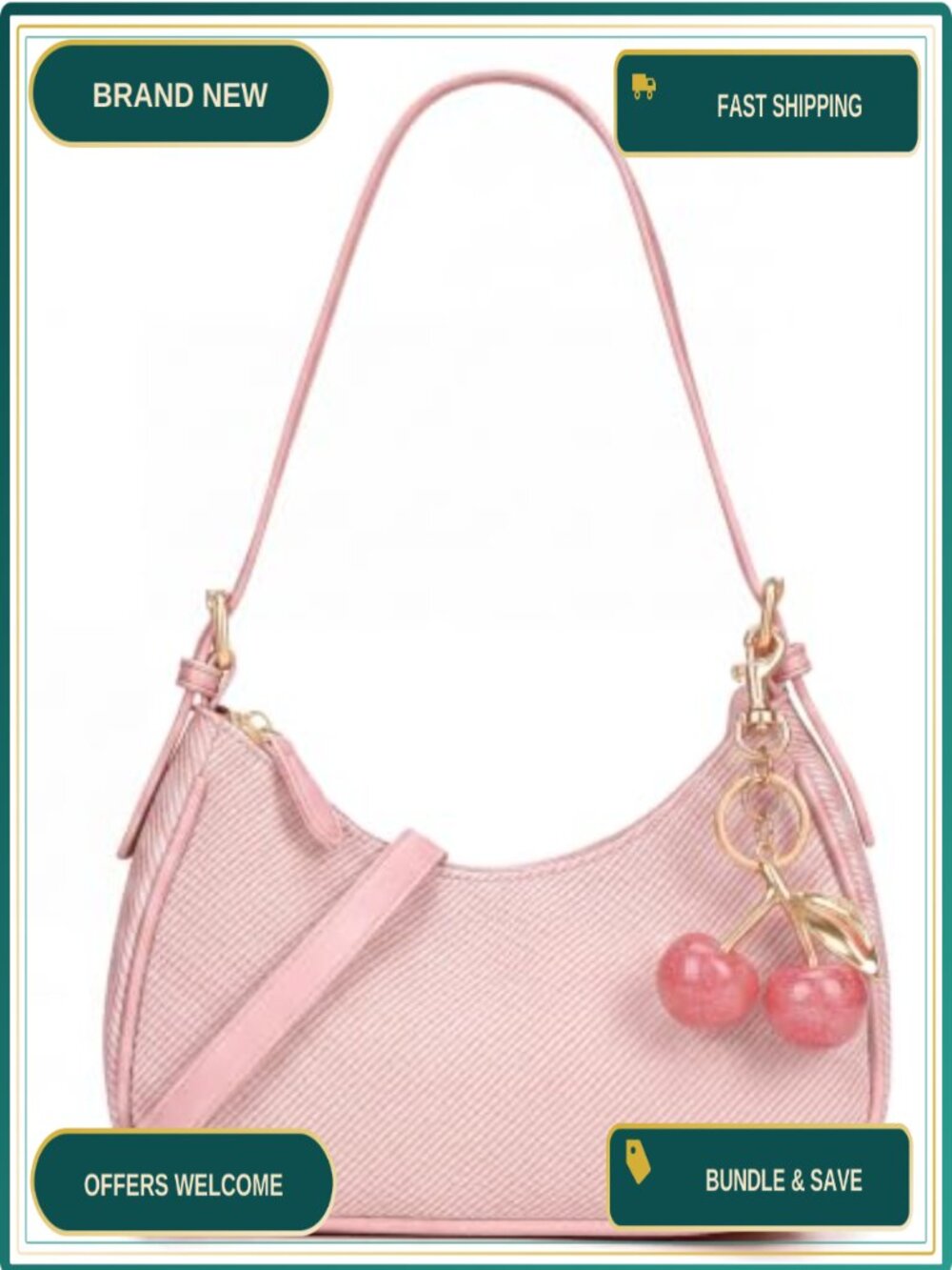 Small Shoulder Bag Woven Faux Leather Hobo Crossbody Purse